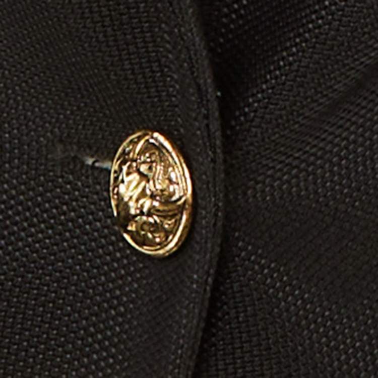 Pre Owned Balmain Black Crepe Single Breasted Blazer M