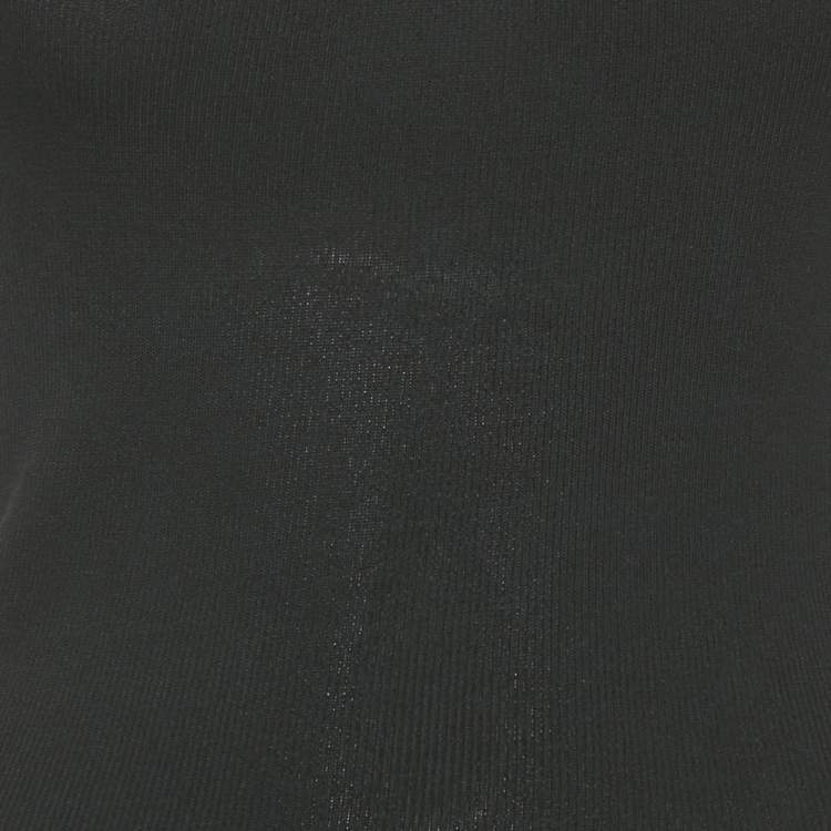 مملوكة مسبقًا فستان ماكسي بالمان تريكو مضلع مزخرف أسود مقاس صغير جدًا (إكسترا إكسترا سمول)