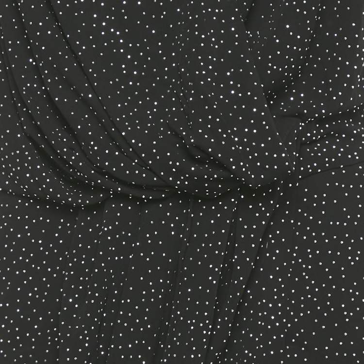 Pre Owned Balmain Black Studded Jersey Metallic Strap Maxi Dress S