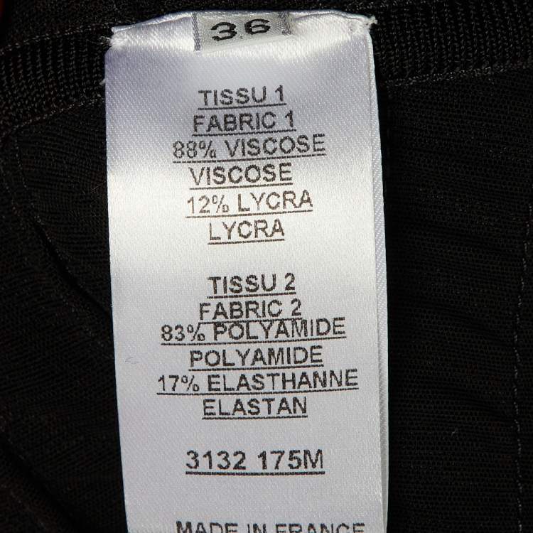 Pre Owned Balmain Black Jersey Mesh Detail Bandage Mini Dress S