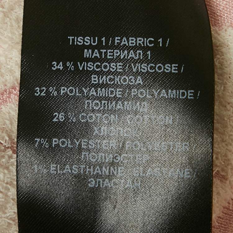 Pre Owned تنورة وبدلة بليزر بالمان قماش محبوك بنمط هوندستوث وردي مقاس صغير - سمول