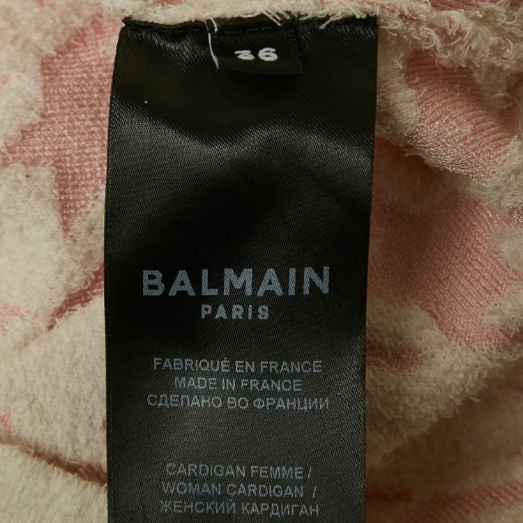 Pre Owned تنورة وبدلة بليزر بالمان قماش محبوك بنمط هوندستوث وردي مقاس صغير - سمول