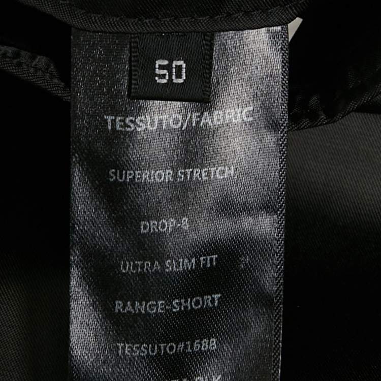 Pre Owned Balmain Black Button Detail Open Front Blazer XXL