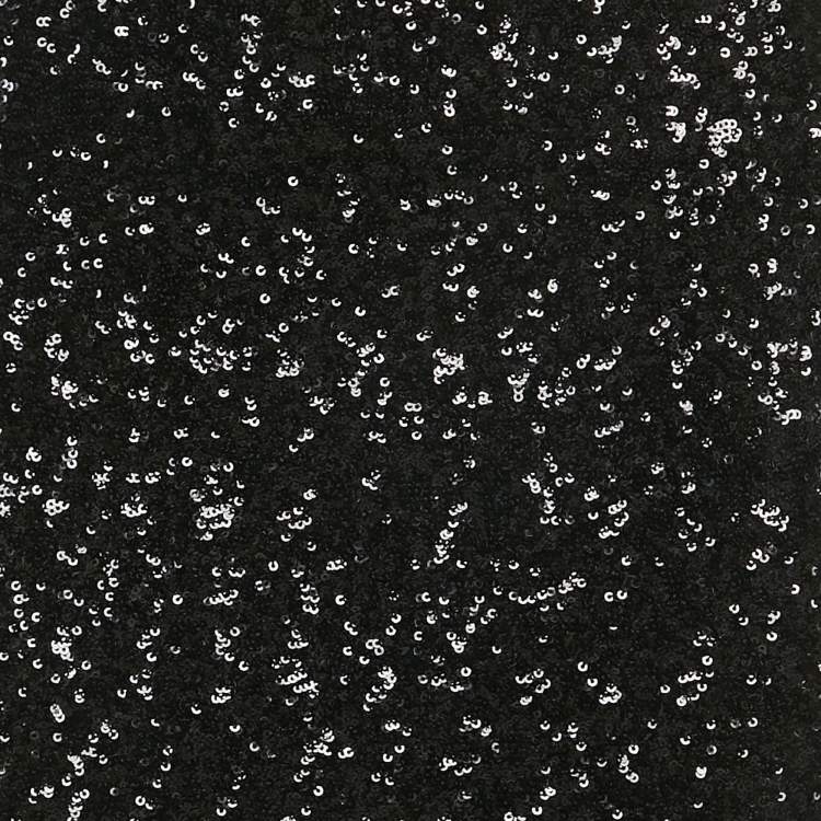 Pre Owned Balmain Black Sequin Chain Detail Halter Neck Maxi Dress M