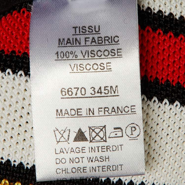 Pre Owned Balmain Multicolor Striped Knit Open Front Cardigan M