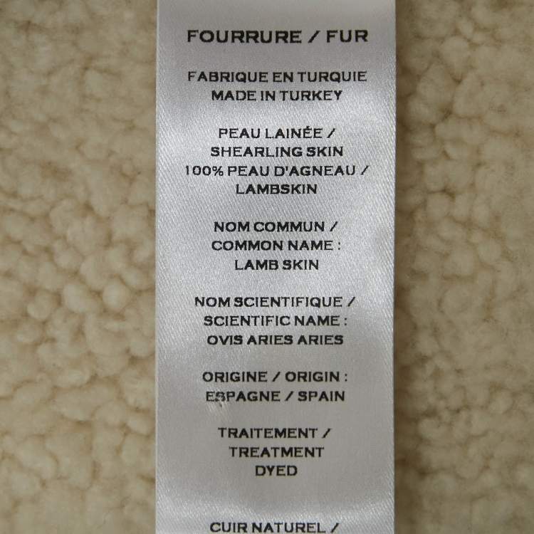 مملوكة مسبقًا Balmain Light Blue Lambskin Real Fur Double Breasted Coat M