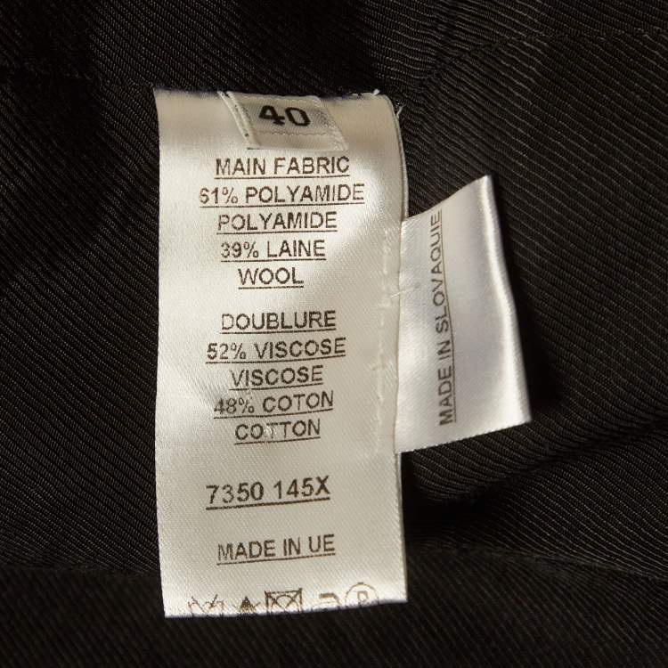 Pre Owned Balmain Black Wool Blend Double Breasted Blazer M