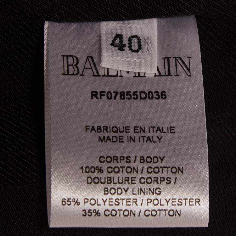 Pre Owned Balmain Blue Washed Denim Double Breasted Jacket M