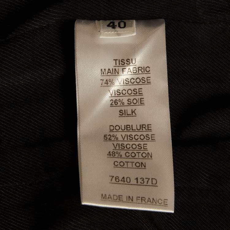 Pre Owned Balmain Black Silk Blend Pocket Detail Sleeveless Jacket M