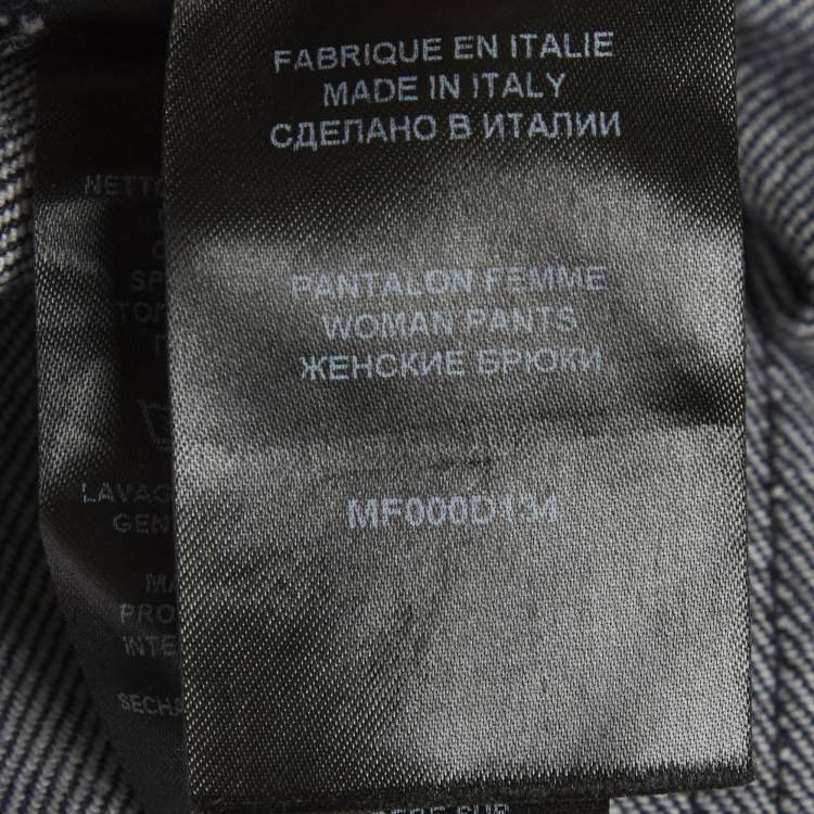 Pre Owned Balmain Black Faded Denim Skinny Jeans M/Waist 27"