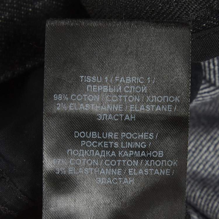 Pre Owned Balmain Black Faded Denim Skinny Jeans M/Waist 27"