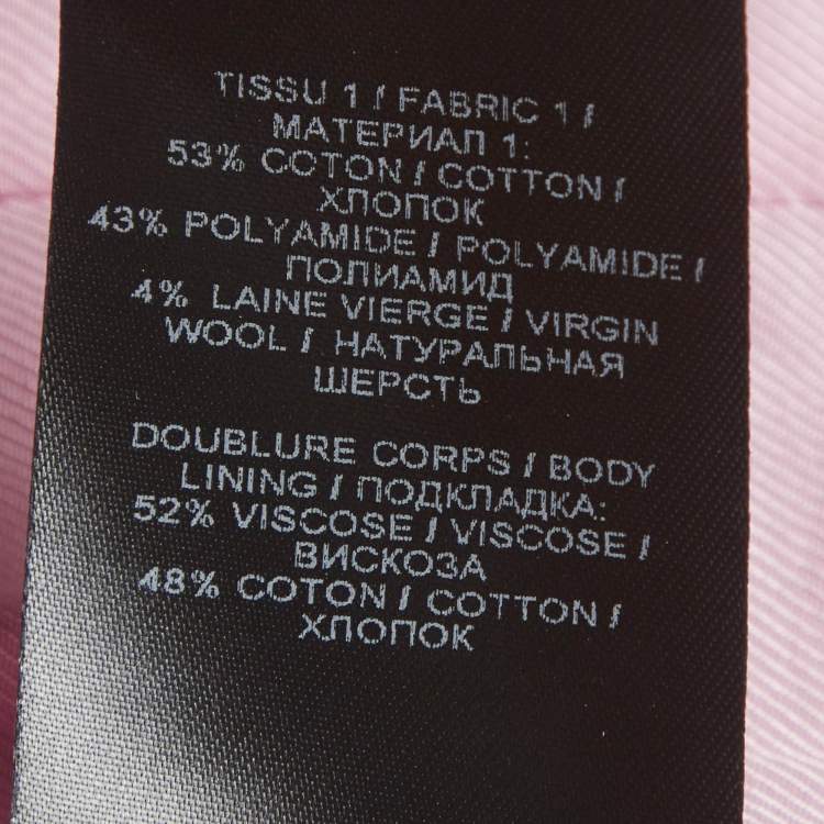 Pre Owned Balmain Pink Tweed Double Breasted Blazer M