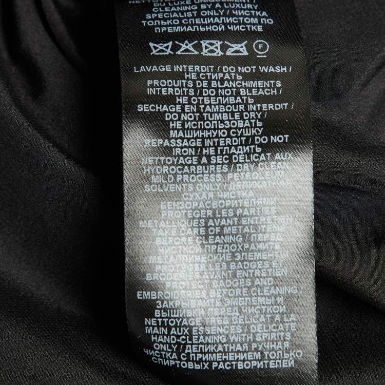 Pre Owned Balmain Black Velvet Embellished Mini Dress M