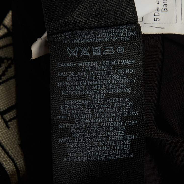 Pre Owned Balmain Black Striped Logo Jacquard Halterneck Mini Dress M