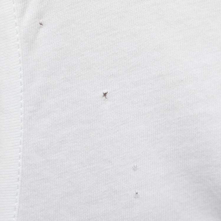 Pre Owned Balmain White Jersey Logo Print Tank Top S