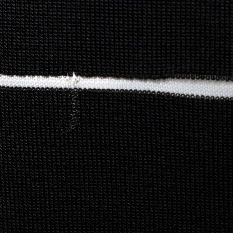 Pre Owned Balmain Black Sheer Paneled Bodycon Dress M