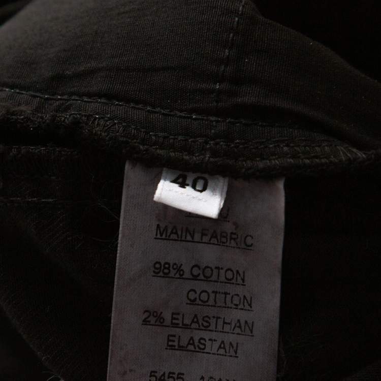 Pre Owned Balmain Black Denim Zip Detail Slim Fit Jeans M