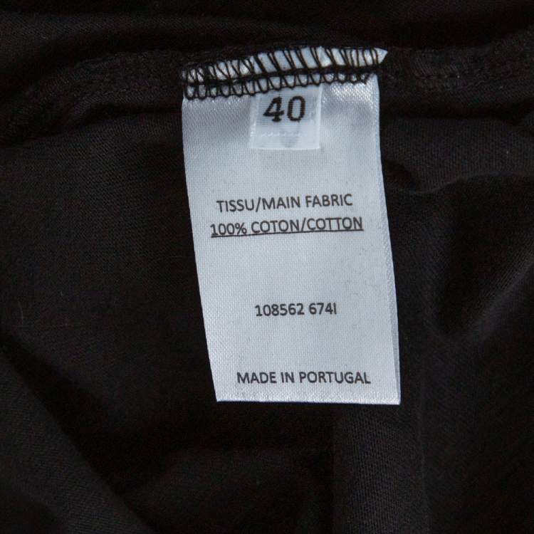 مملوكة مسبقًا Balmain Grey Tie Dye Cotton Logo Print Sleeveless T Shirt M