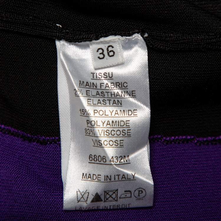 Pre Owned Balmain Colorblock Knit Mini Skirt S