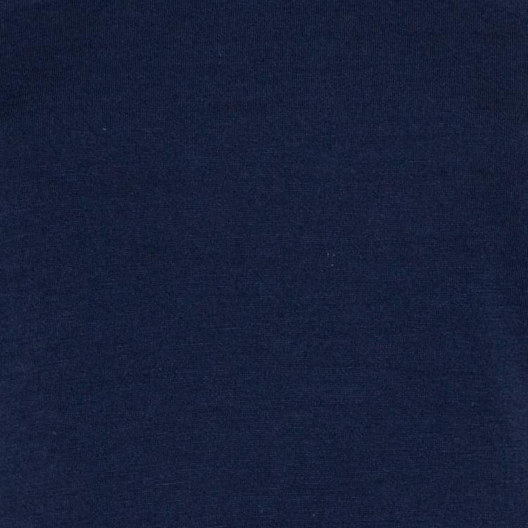 Pre Owned Balmain Navy Blue Wool Studded Detail Sweater L