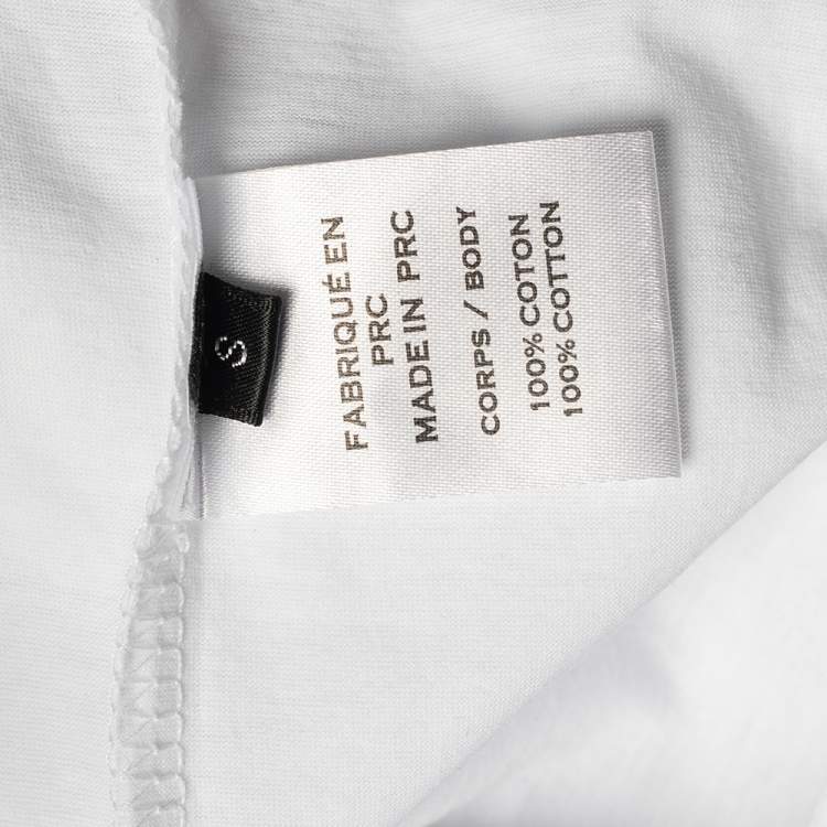 Pre Owned Balmain White Medallion Print Cotton Button Detail Sleeveless T-Shirt S