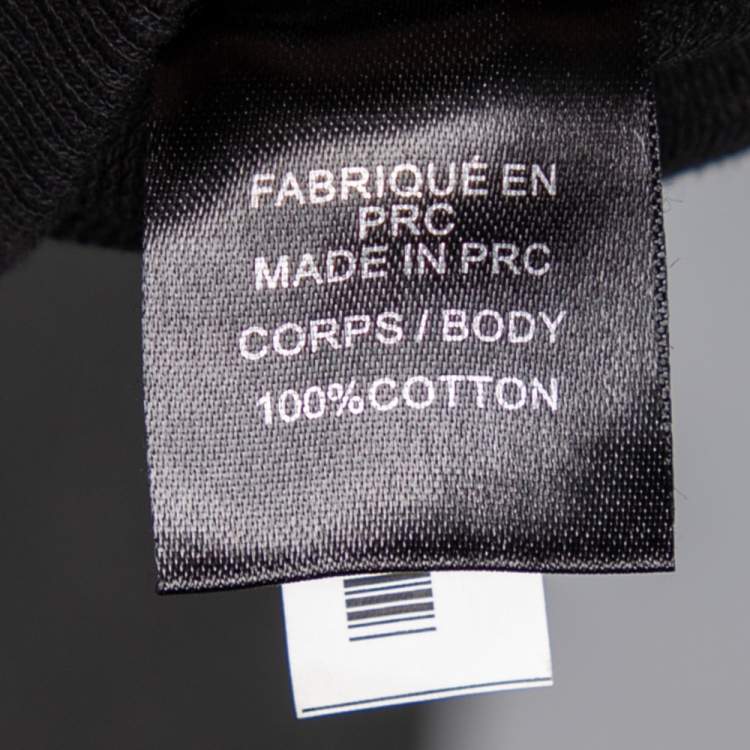 Pre Owned Balmain Black Cotton Logo Printed Crew Neck Sweatshirt S