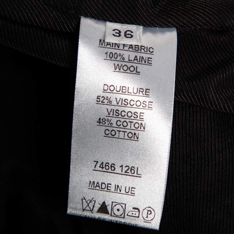 Pre Owned Balmain Black Wool Double Breasted Blazer S
