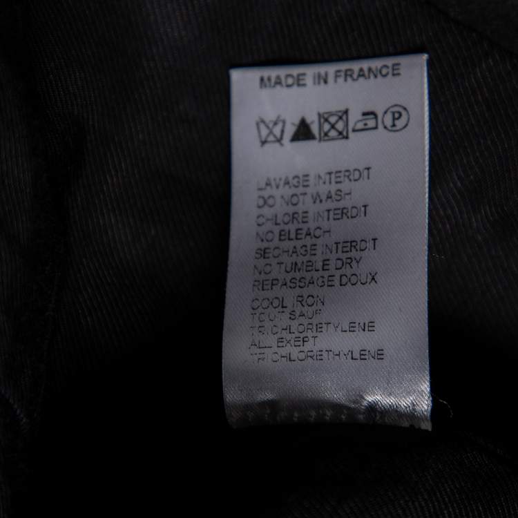 Pre Owned Balmain Black Jacquard Velvet & Satin Lapel Detail Open Front Blazer L