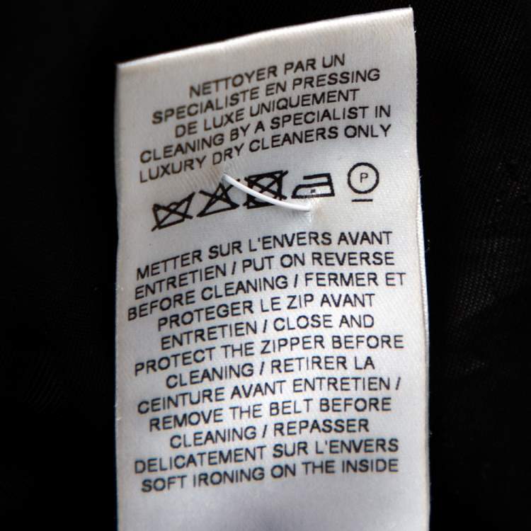 Pre Owned Balmain Monochrome Lurex Tweed Belted Mini Skirt S