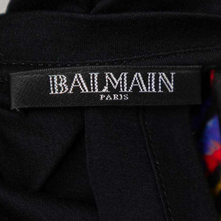 Pre Owned Balmain Multicolored Graphic Printed Cotton Sleeveless T-Shirt S