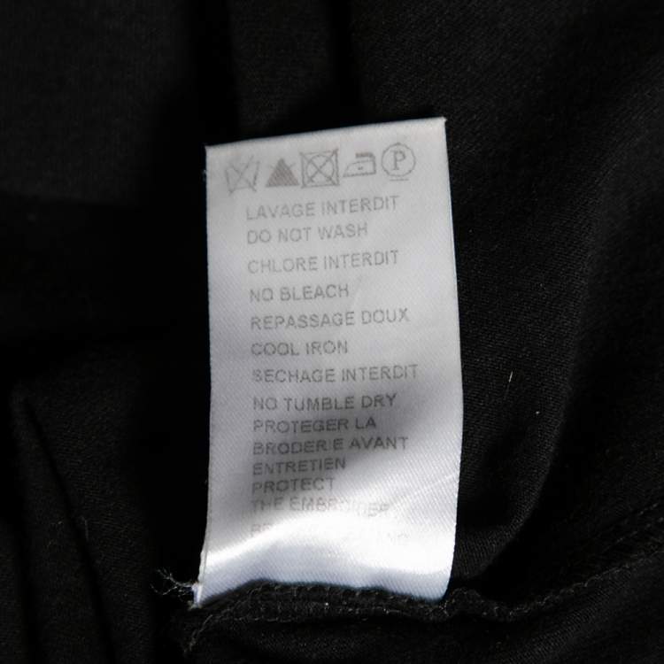 Pre Owned Balmain Black Cotton Metal & Leather Shoulder Trim Sleeveless T-Shirt S 