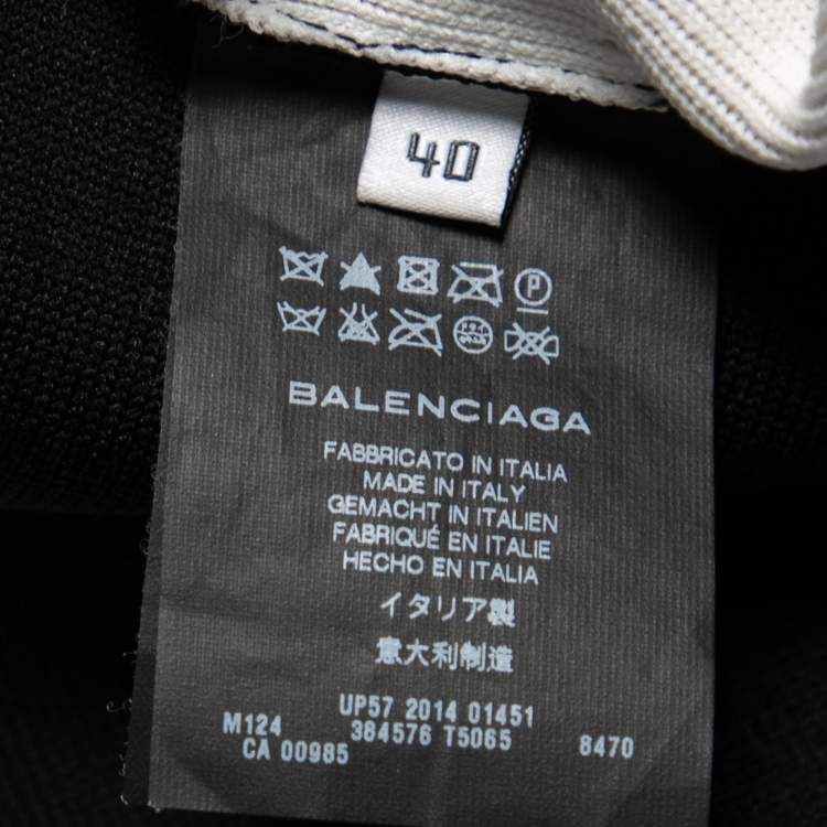 Pre Owned Balenciaga Colorblock Pattern Knit Shift Midi Dress M