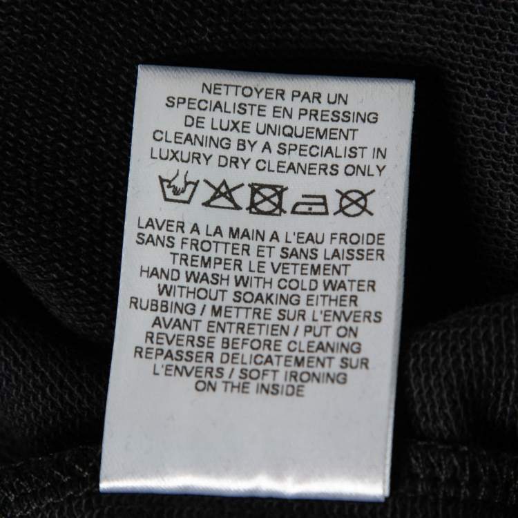 Pre Owned Balmain Black Logo Print Cotton Sweatshirt L