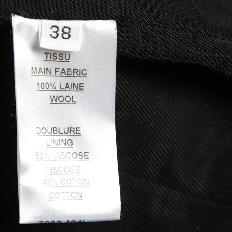 Pre Owned Balmain Black Wool Double-Breasted Blazer M