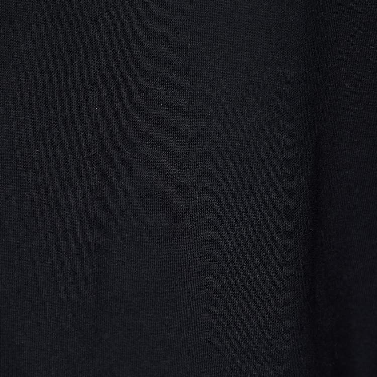 Pre Owned Balmain Black Logo Printed Cotton Sweatshirt M