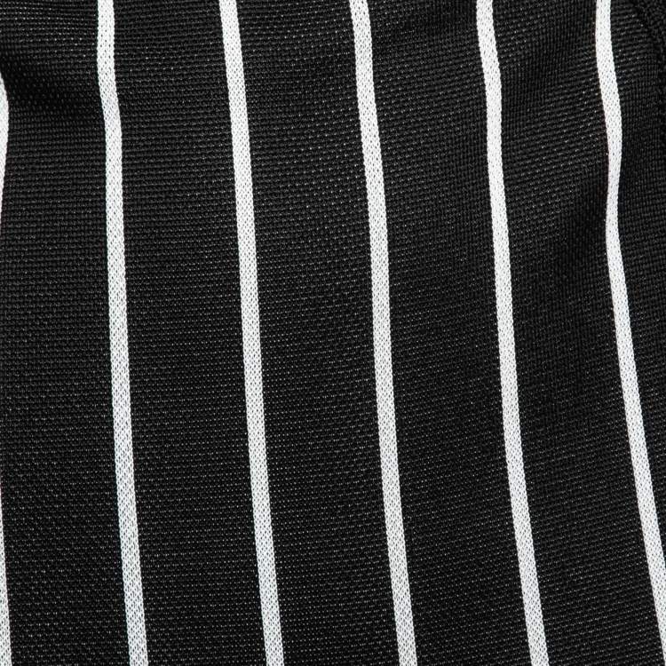 Pre Owned Balmain Black Striped Knit Long Open Cardigan M