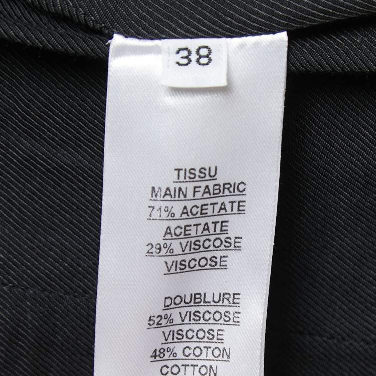 Pre Owned Balmain Black Crepe Shawl Collar Double Breasted Blazer M