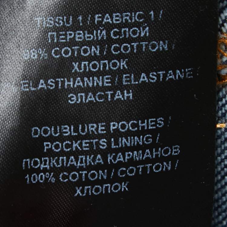Pre Owned Balmain Blue Denim High Waisted Jeans S Waist 24"