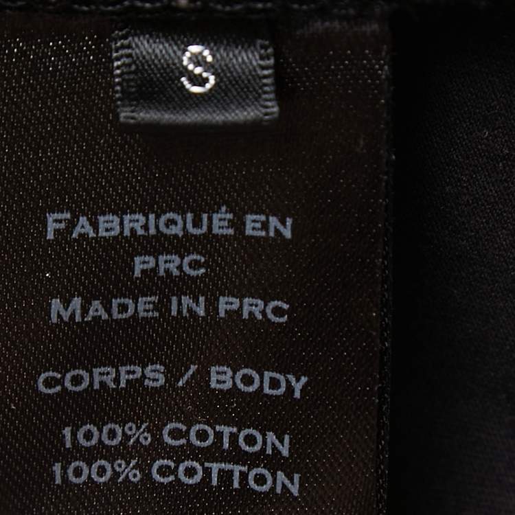Pre Owned Balmain Black Logo Print Cotton Crew Neck Short Sleeve T-Shirt S