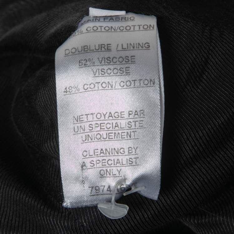 Pre Owned Balmain Black Cotton Double Breasted Sleeveless Blazer M