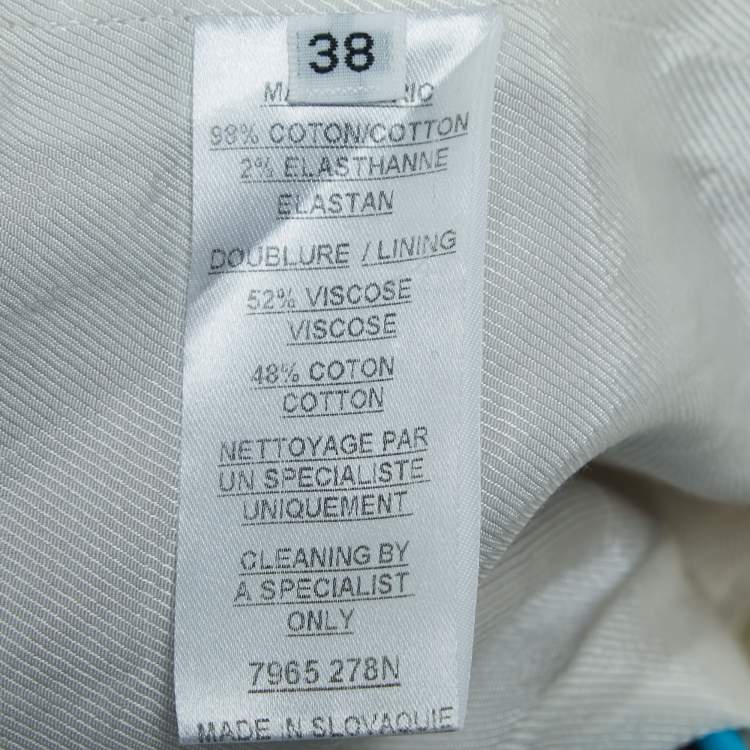 Pre Owned Balmain Beige Cotton Open Front Button Detailed Jacket M