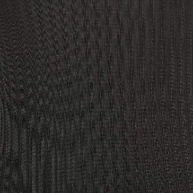 Pre Owned Balmain Black Knit Turtleneck Sleeveless Fitted Mini Dress M