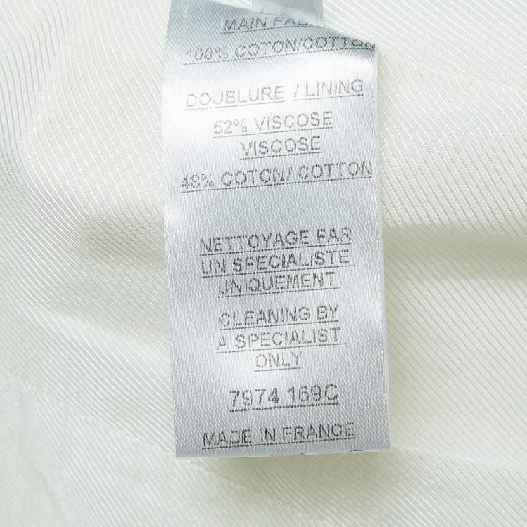 Pre Owned Balmain White Cotton Double Breasted Sleeveless Blazer S