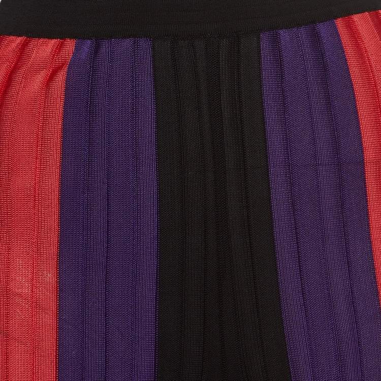 Pre Owned Balmain Multicolor Patterned Knit Elasticated Waist Pants S