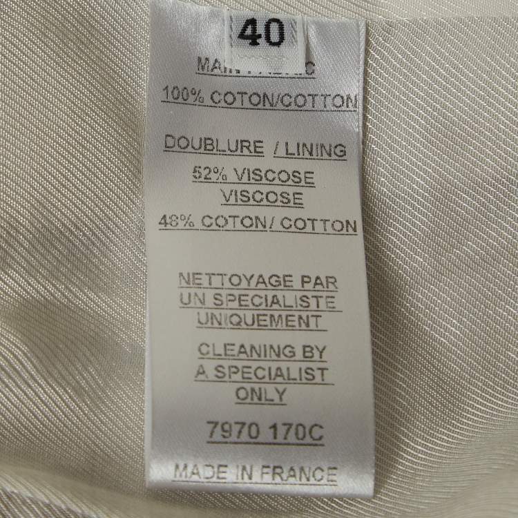 Pre Owned Balmain Peach Orange Textured Cotton Single Breasted Blazer M