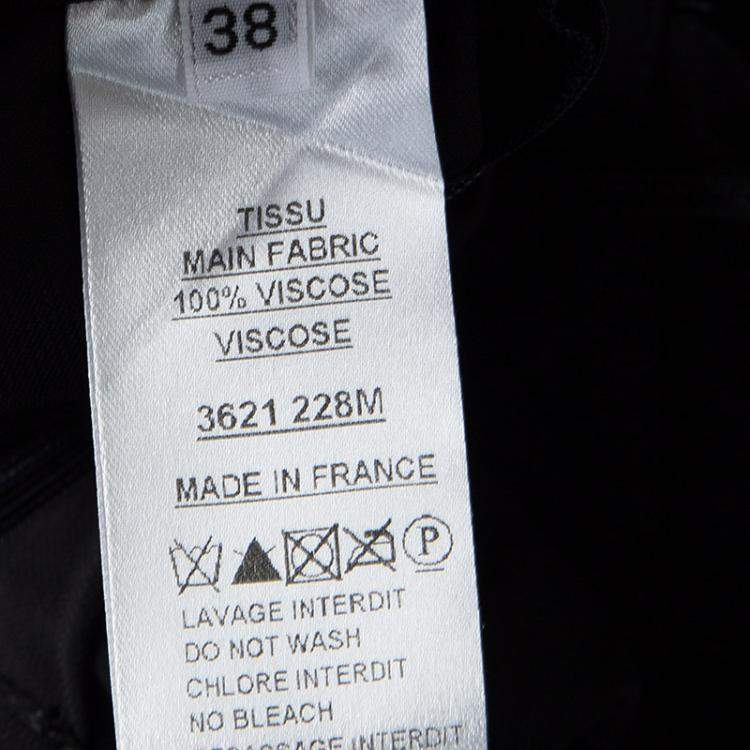 Pre Owned Balmain Black Triangular Front Detail Sleeveless Dress S