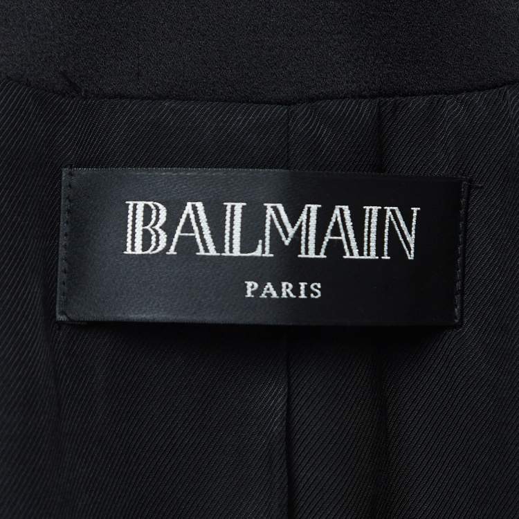 Pre Owned Balmain Black Crepe Double Breasted Blazer M