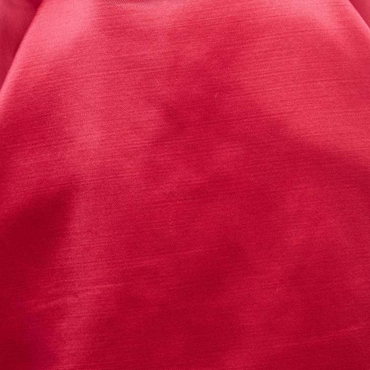 Pre Owned Balmain Pink Satin Pleated Mini Skirt M
