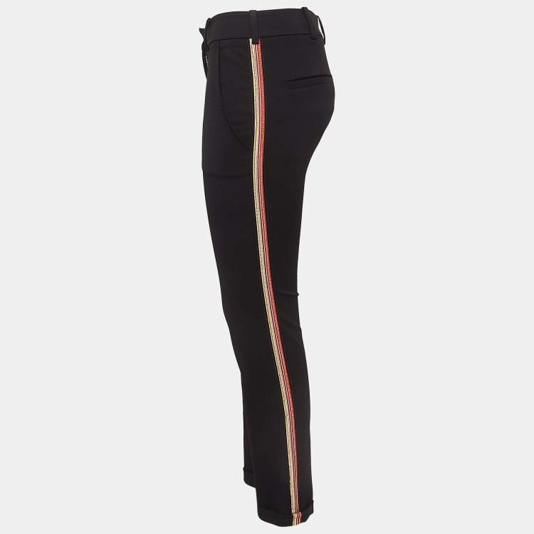 Trousers Balmain Black size 34 FR in Polyester - 40981660