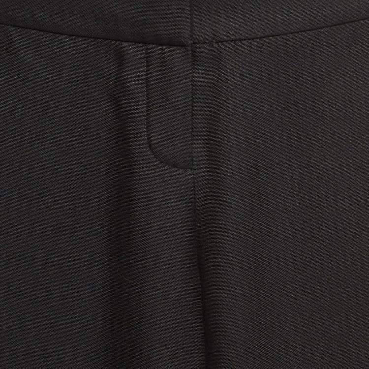 Pre Owned Balmain Black Gabardine Flared Trousers S